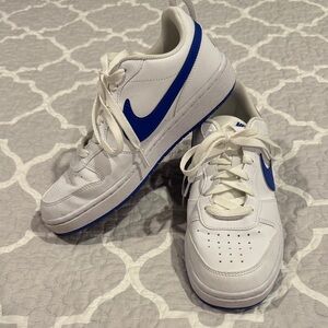 Nike Kids Sneakers White with Blue Swoosh